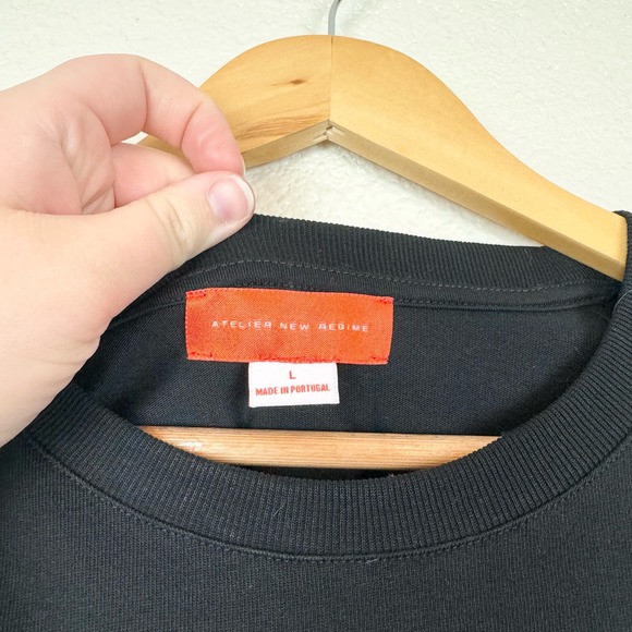 Atelier New Regime Black Basic Graphic T Shirt Size L - Picture 2 of 5